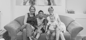 founders of juggleHUB with kids